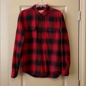 Red-and-Black American Eagle Flannel